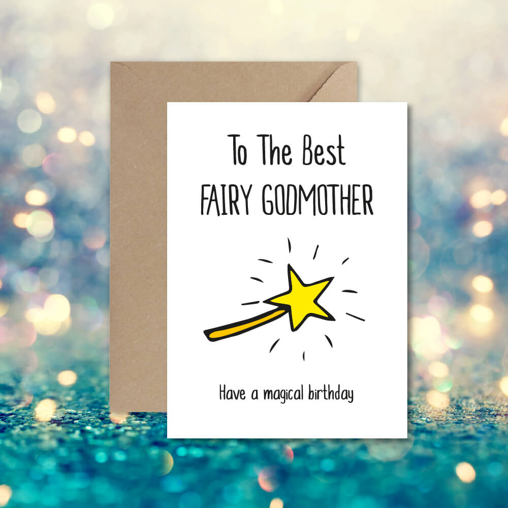 Best Fairy Godmother - Cute Godmother Card - Greeting Card from ...